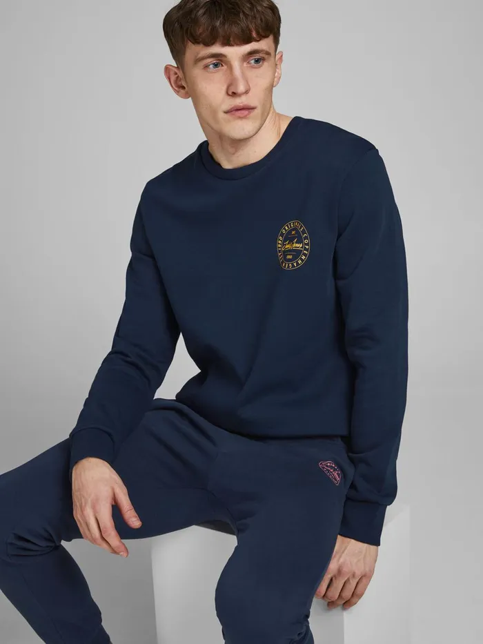 Trousers JACK and JONES Mens 2PACK GORDON SHARK SWEATPANTS Blue Navy Blazer On Sale