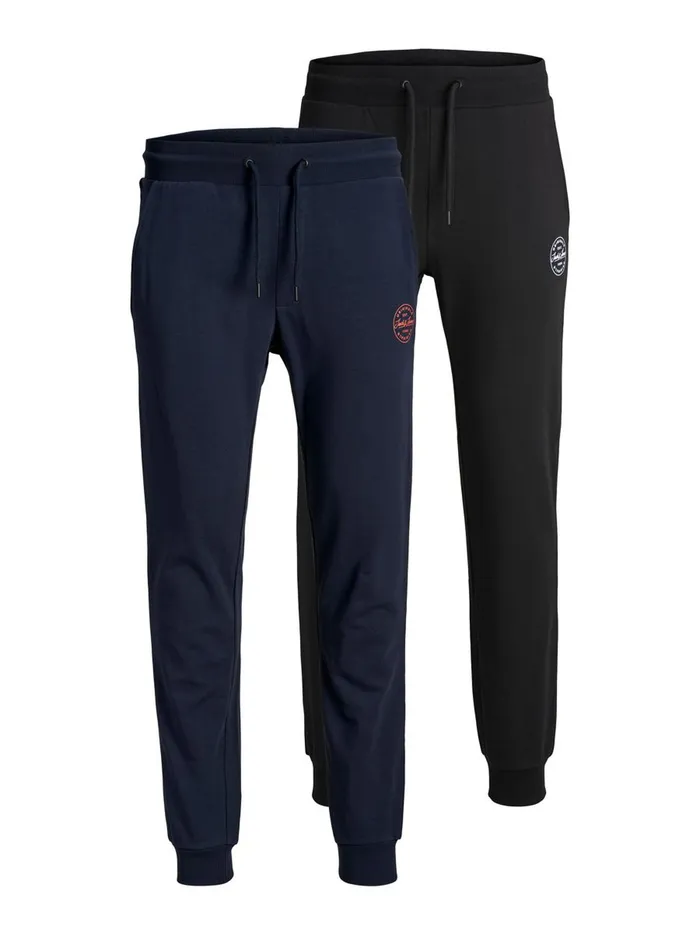 Trousers JACK and JONES Mens 2PACK GORDON SHARK SWEATPANTS Blue Navy Blazer On Sale