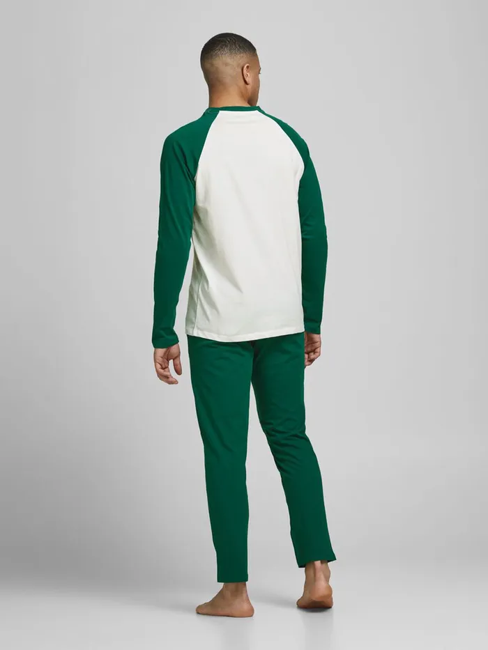 Trousers JACK and JONES Mens 2PIECE LOUNGEWEAR Green Evergreen