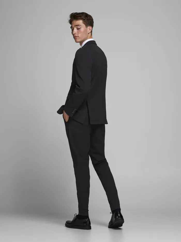 Trousers JACK and JONES Mens COMFORT STRETCH TROUSERS Black Black