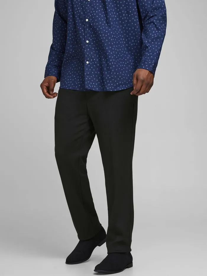 Trousers JACK and JONES Mens FORMAL PLUS SIZE SWEAT PANTS Black Black Popular Trousers JACK and JONES Mens FORMAL PLUS SIZE SWEAT PANTS Black Black Popular