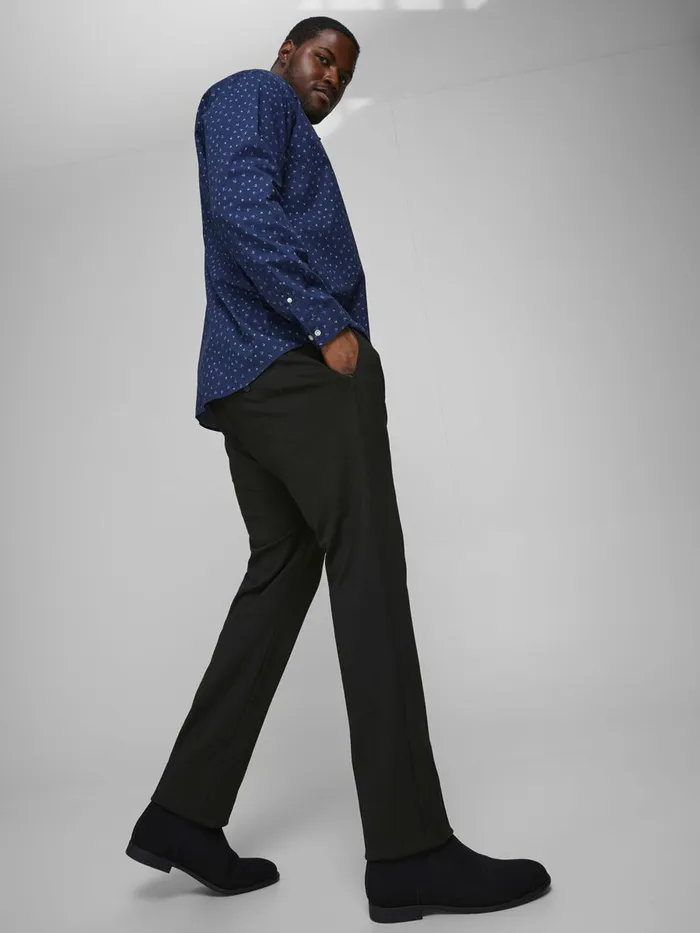 Trousers JACK and JONES Mens FORMAL PLUS SIZE SWEAT PANTS Black Black Popular