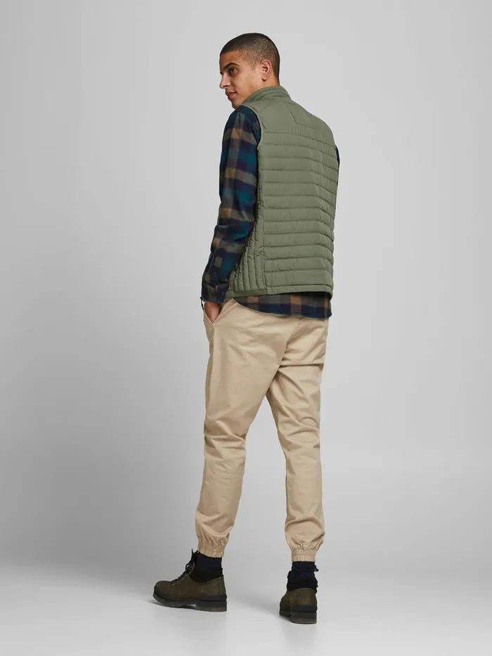 Trousers JACK and JONES Mens GORDON LANE AKM TROUSERS Beige White Pepper