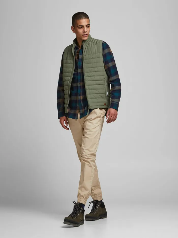 Trousers JACK and JONES Mens GORDON LANE AKM TROUSERS Beige White Pepper