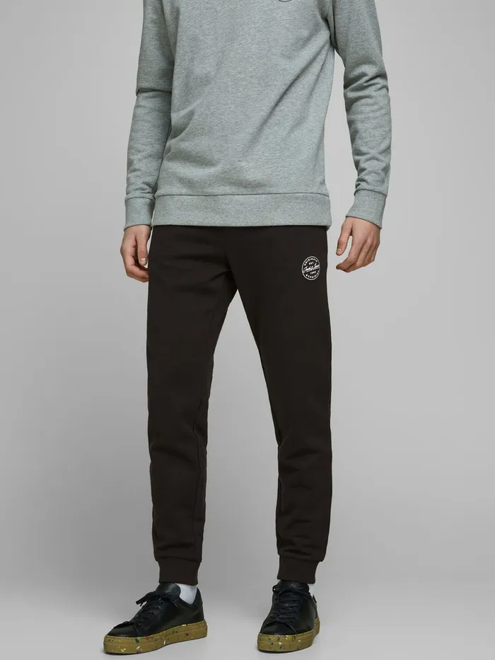 Trousers JACK and JONES Mens GORDON SWEATPANTS Black Black For Sale
