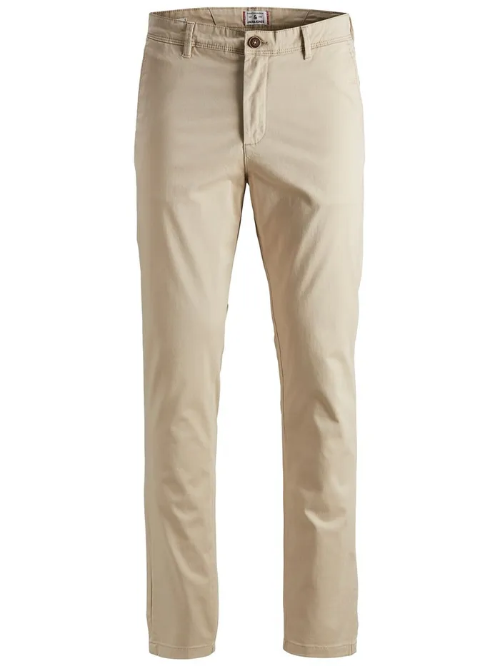 Trousers JACK and JONES Mens MARCO BOWIE CHINOS Beige White Pepper