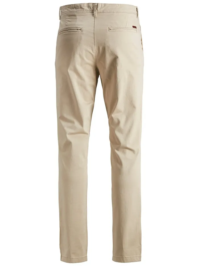Trousers JACK and JONES Mens MARCO BOWIE CHINOS Beige White Pepper