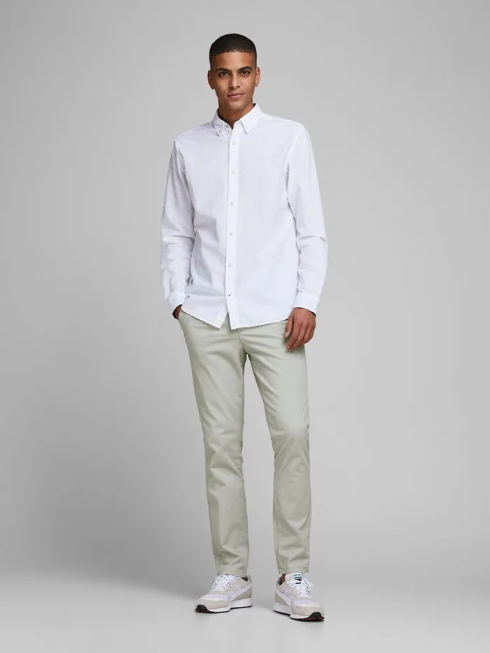 Trousers JACK and JONES Mens MARCO BOWIE DRIZZLE TROUSERS Grey Drizzle