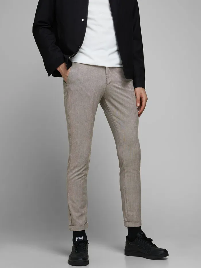 Trousers JACK and JONES Mens MARCO CONNOR AKM 1008 CHINOS Beige Crockery
