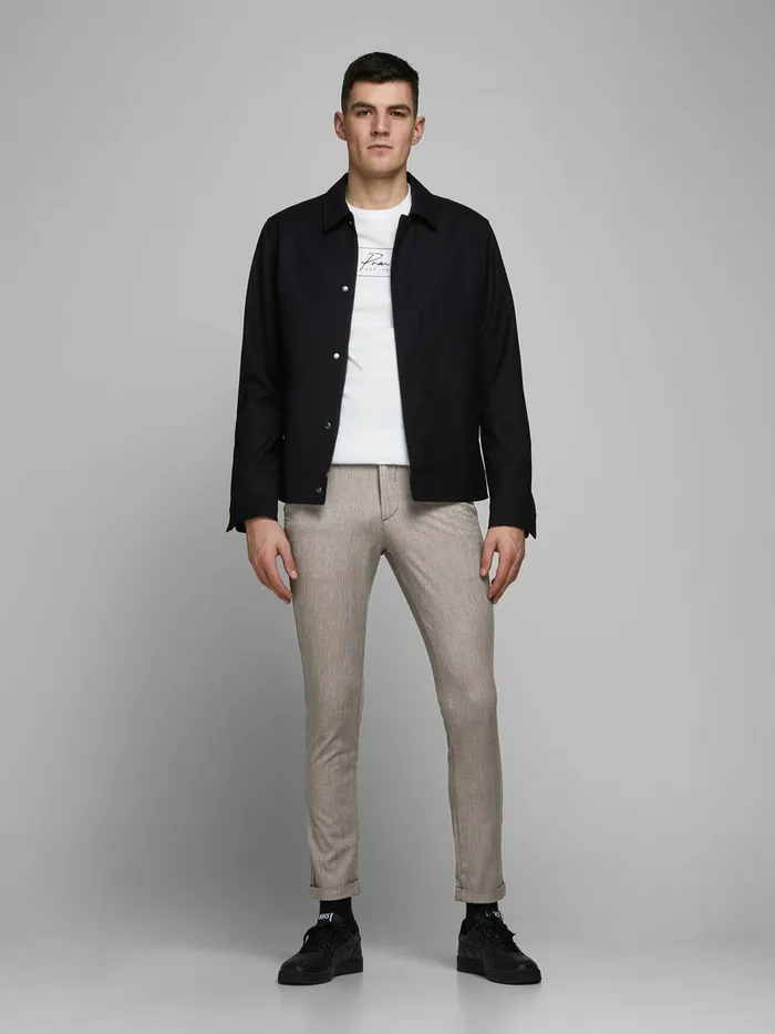 Trousers JACK and JONES Mens MARCO CONNOR AKM 1008 CHINOS Beige Crockery