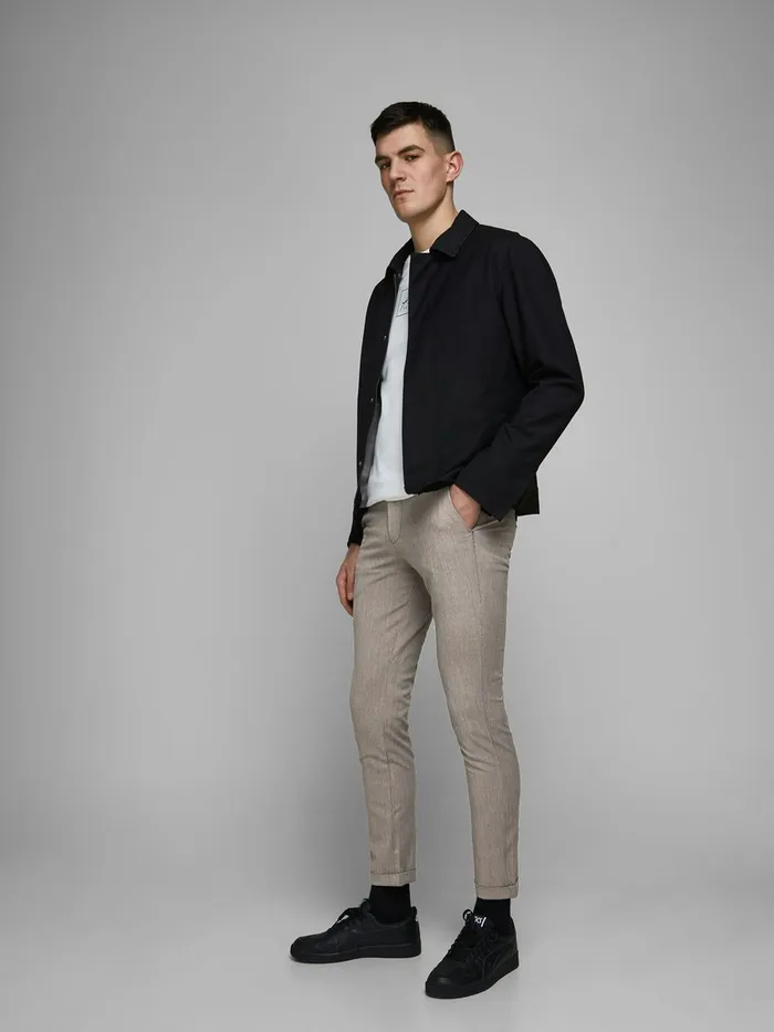 Trousers JACK and JONES Mens MARCO CONNOR AKM 1008 CHINOS Beige Crockery