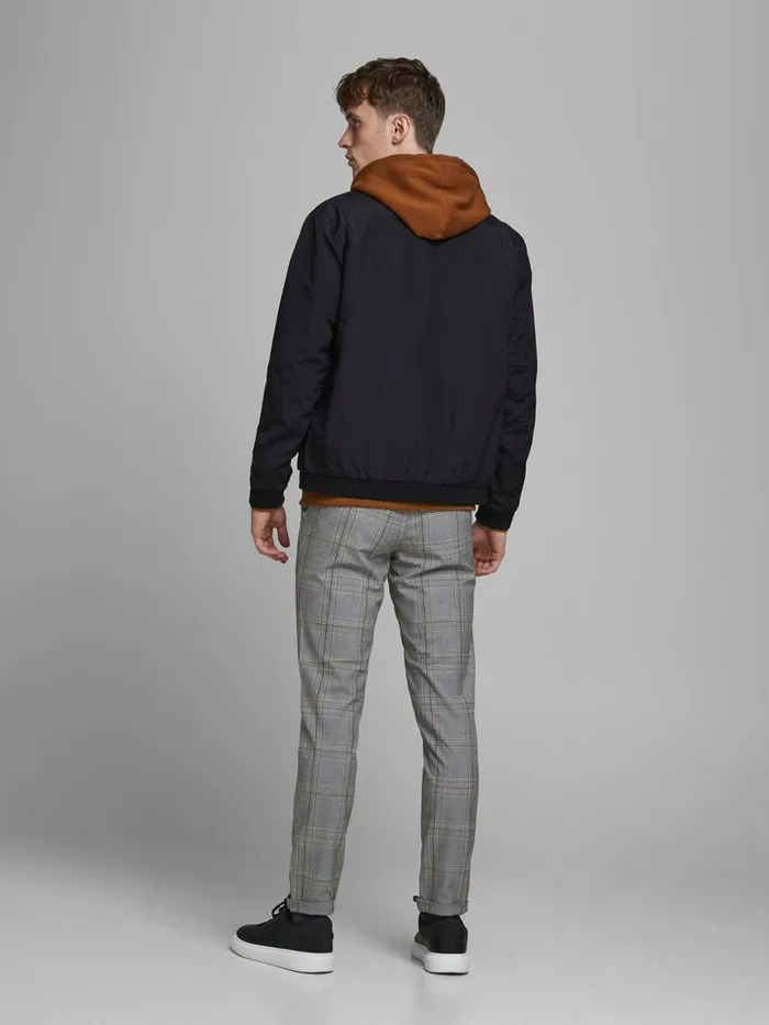 Trousers JACK and JONES Mens MARCO STUART AKM CHINOS Grey Black