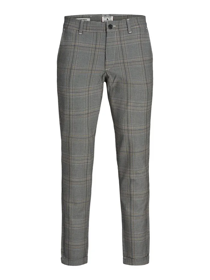 Trousers JACK and JONES Mens MARCO STUART AKM CHINOS Grey Black