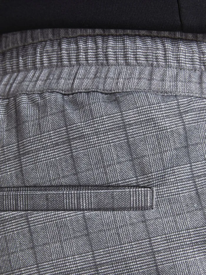 Trousers JACK and JONES Mens WILL PHIL CHECKED CHINOS Grey Asphalt