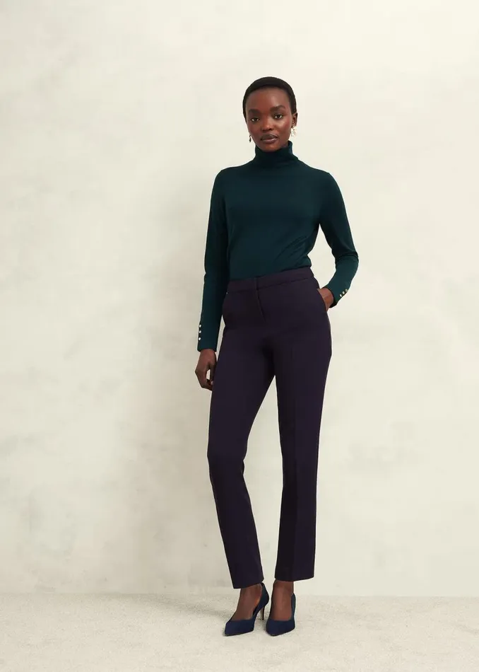 Trousers Women HOBBS Aly Slim Trousers Navy