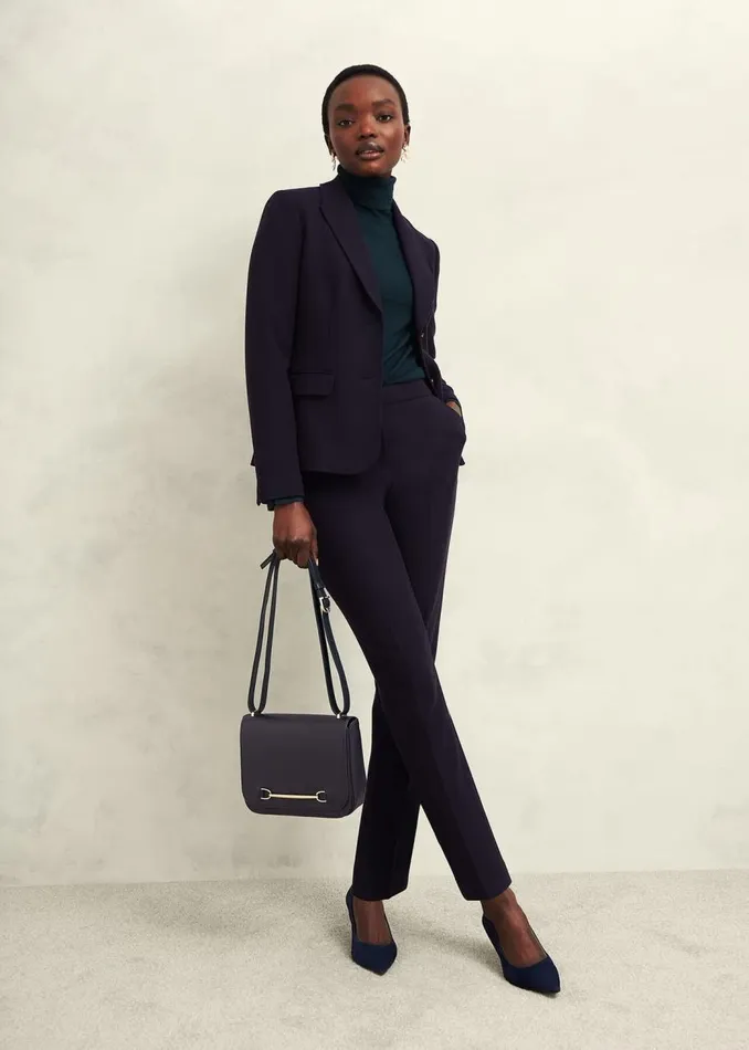 Trousers Women HOBBS Aly Slim Trousers Navy