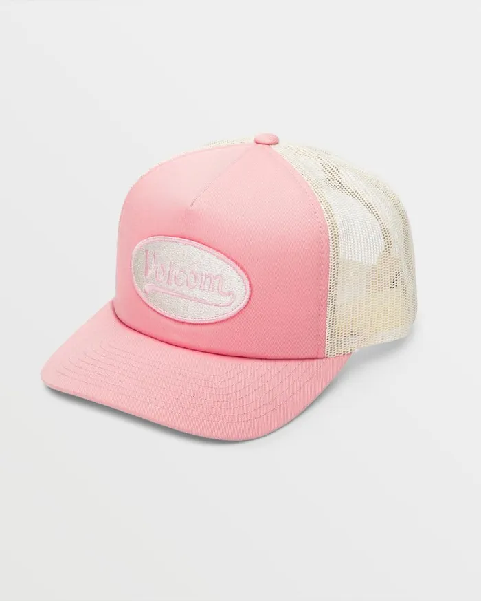 Truly Stoked Trucker 8211 Petal Pink Womens Volcom Hats and Beanies