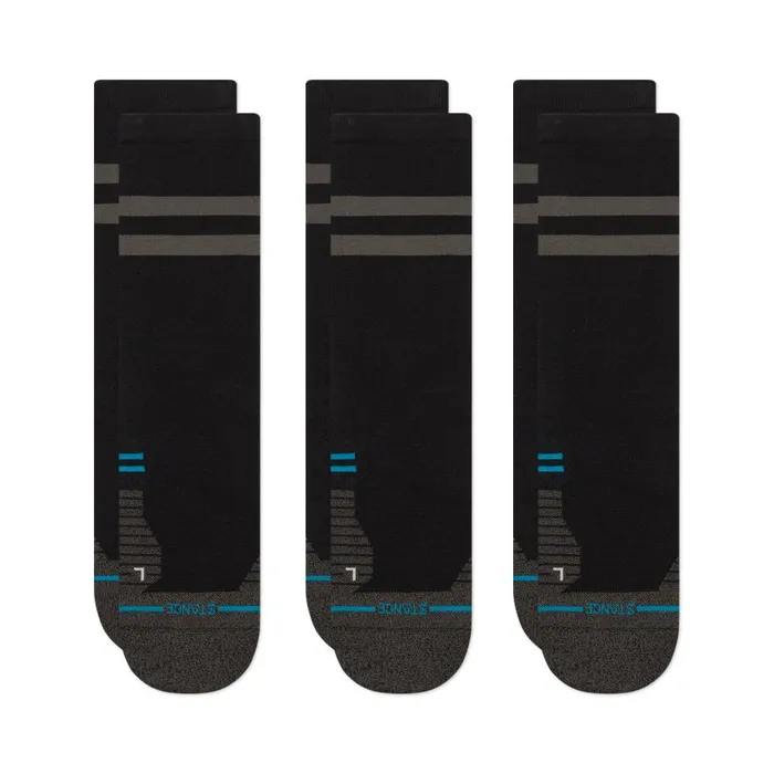 Ultralight Performance Crew Socks 3 Pack Franchise 8211 Black MenWomen Stance Crew