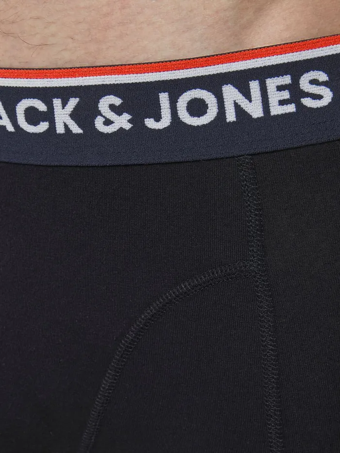 Underwear JACK and JONES Mens 2PACK TENCEL LYOCELL TRUNKS Black Black For Sale