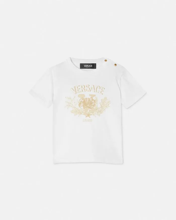 University Coral Baby TShirt White Children Versace Clothing
