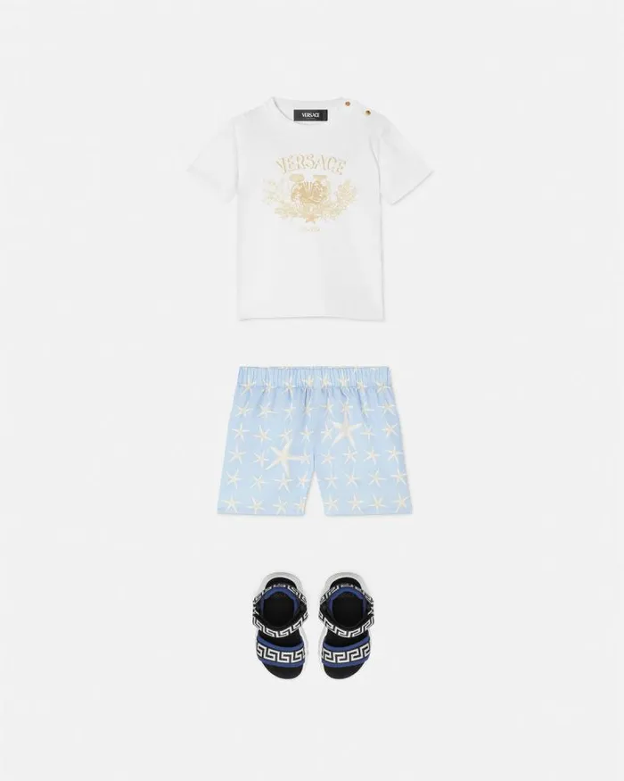 University Coral Baby TShirt White Children Versace Clothing
