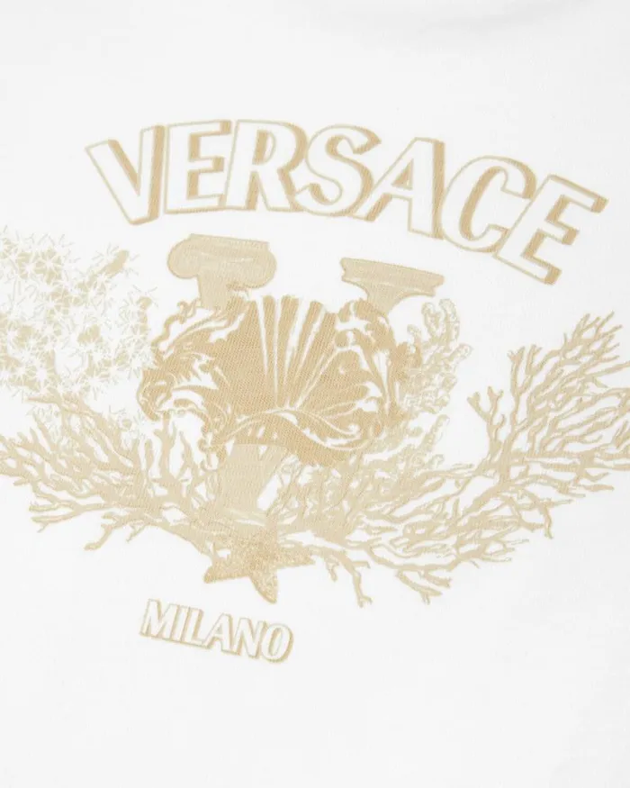 University Coral Baby TShirt White Children Versace Clothing