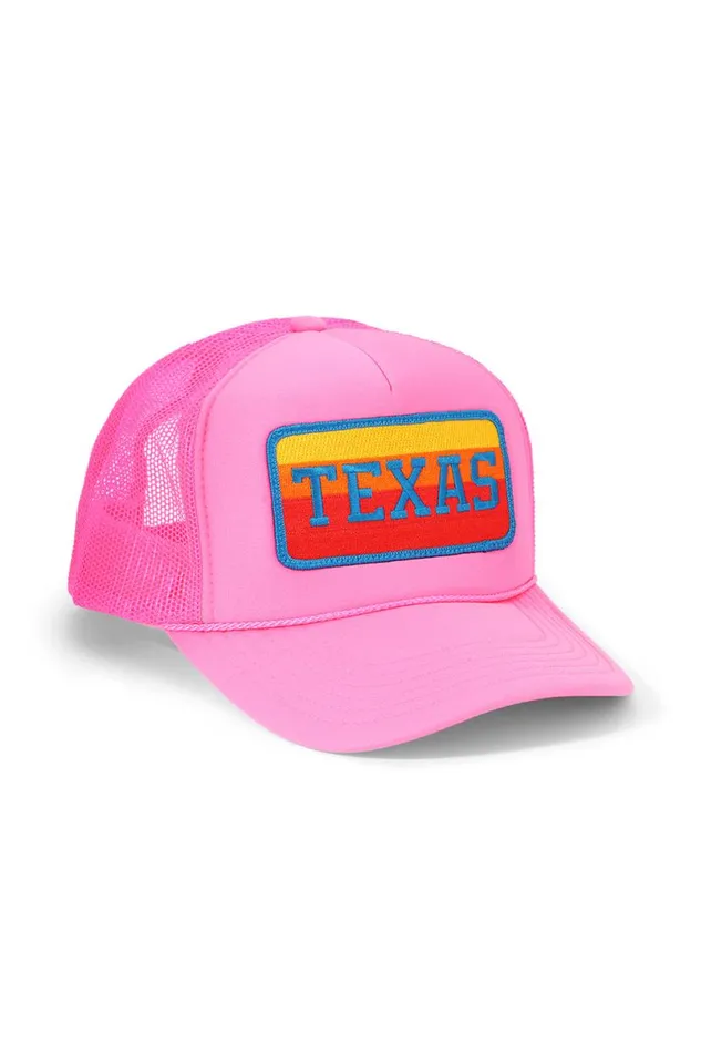 University Of Texas Vintage Low Rise Trucker 8211 Neon Pink WomenMen Aviator Nation Trucker Hats