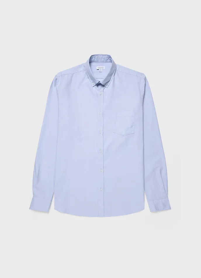 ussunspel Button Down Oxford Shirt Light Blue Men Shirts