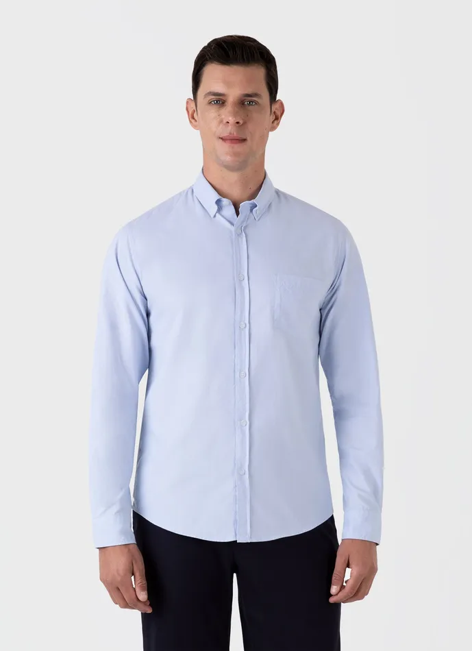 ussunspel Button Down Oxford Shirt Light Blue Men Shirts ussunspel Button Down Oxford Shirt Light Blue Men Shirts