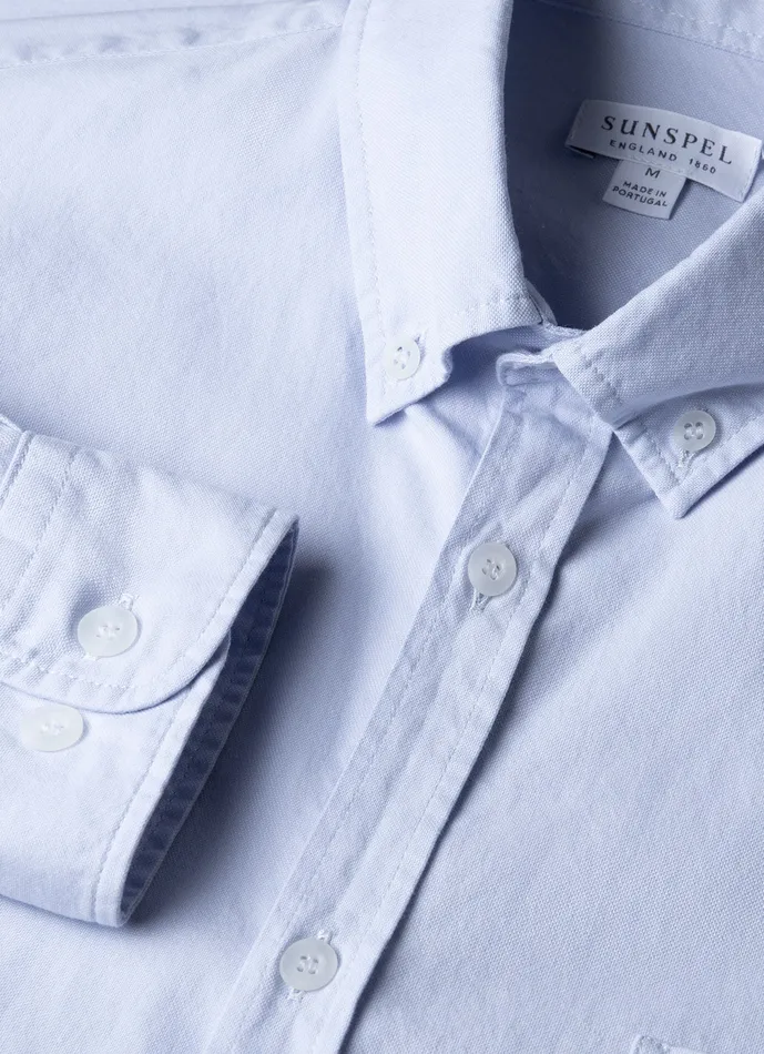 ussunspel Button Down Oxford Shirt Light Blue Men Shirts ussunspel Button Down Oxford Shirt Light Blue Men Shirts