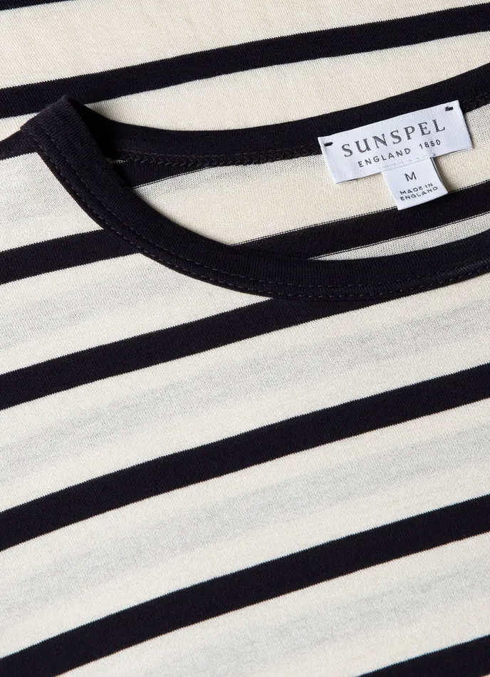 ussunspel Classic Tshirt EcruNavy Breton Stripe Men Tshirts ussunspel Classic Tshirt EcruNavy Breton Stripe Men Tshirts