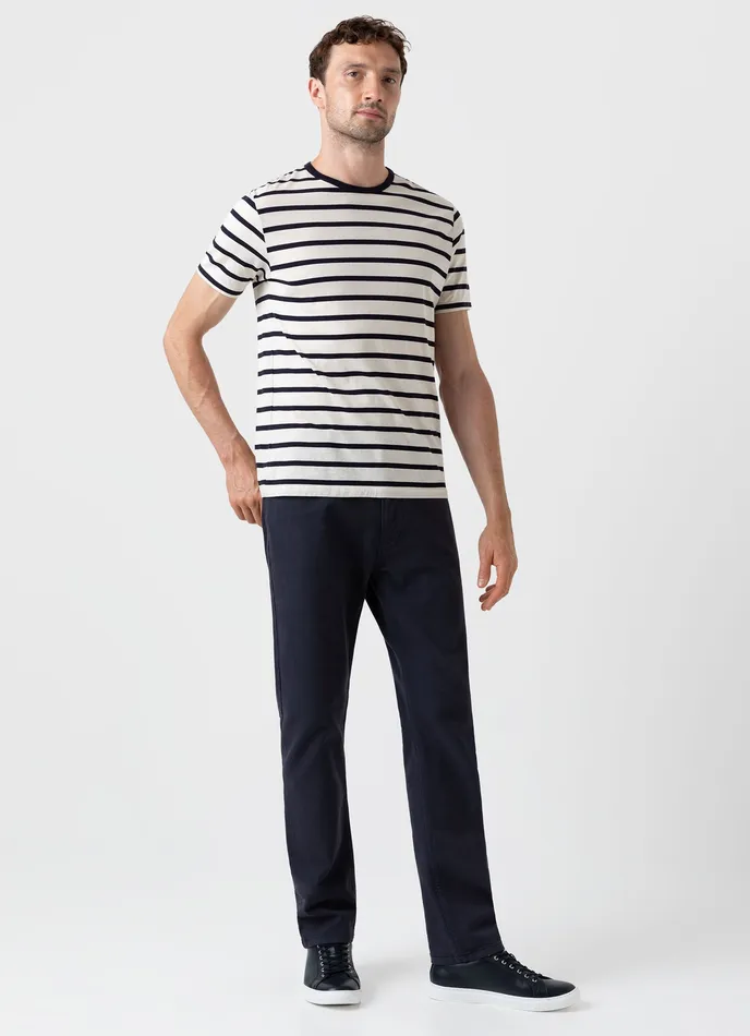 ussunspel Classic Tshirt EcruNavy Breton Stripe Men Tshirts ussunspel Classic Tshirt EcruNavy Breton Stripe Men Tshirts