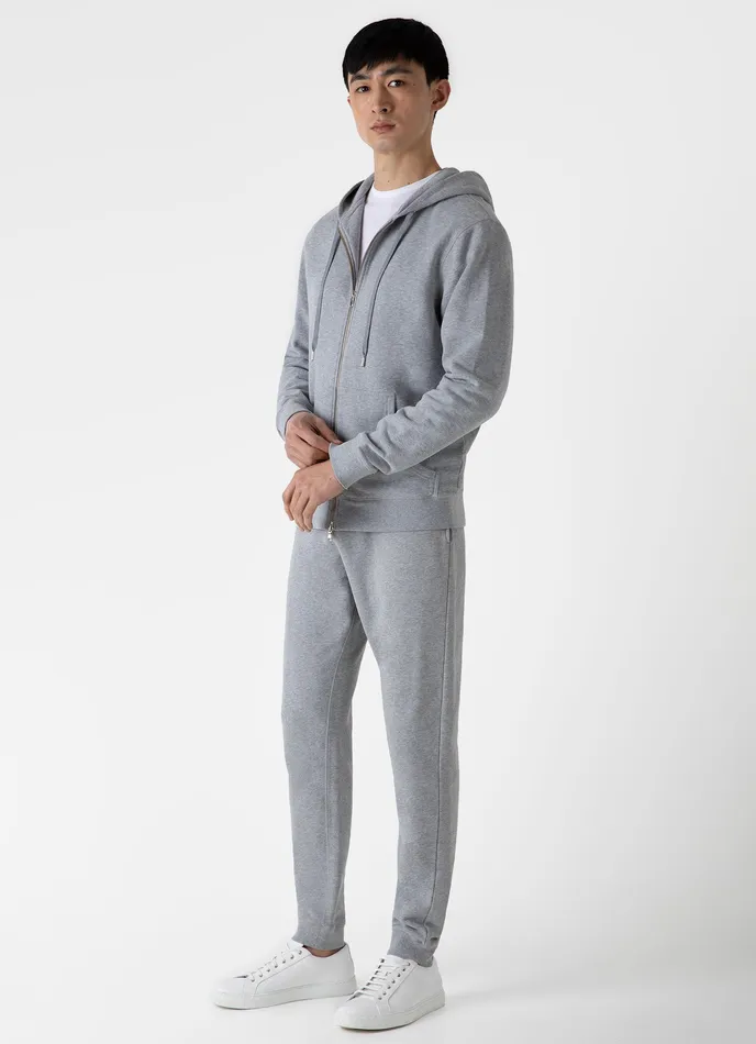 ussunspel Loopback Zip Hoodie Grey Melange Men Sweatshirts and Sweatpants ussunspel Loopback Zip Hoodie Grey Melange Men Sweatshirts and Sweatpants