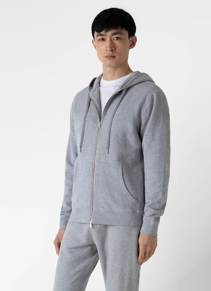 ussunspel Loopback Zip Hoodie Grey Melange Men Sweatshirts and Sweatpants ussunspel Loopback Zip Hoodie Grey Melange Men Sweatshirts and Sweatpants