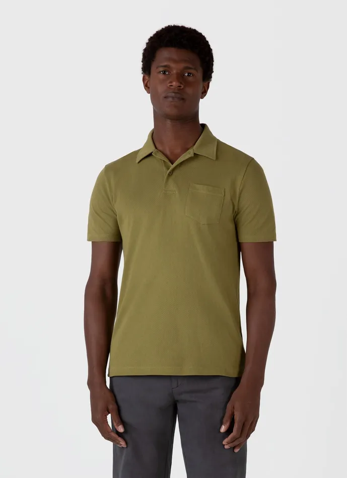 ussunspel Riviera Polo Shirt Matcha Green Men Polo Shirts
