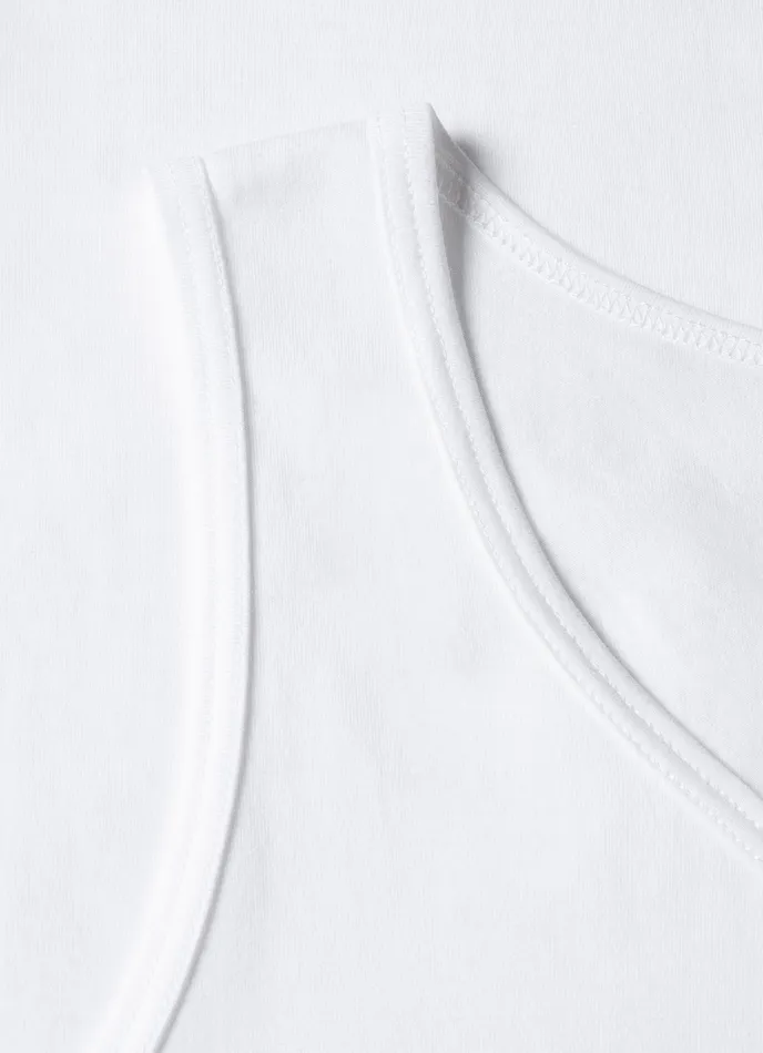 ussunspel Underwear Tops Men Superfine Cotton Underwear Vest White