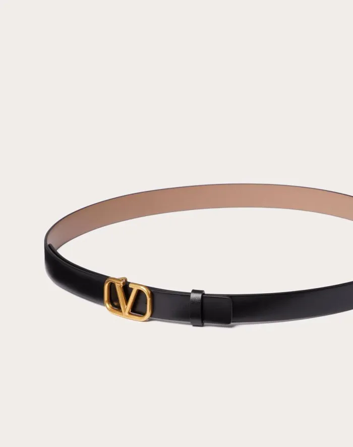 Valentino Belts Woman Reversible Vlogo Signature Belt In Glossy Calfskin 20 Mm For Woman In Smokey Beigeblack Smokey Beigeblack Valentino Belts Woman Reversible Vlogo Signature Belt In Glossy Calfskin 20 Mm For Woman In Smokey Beigeblack Smokey Beigeblack