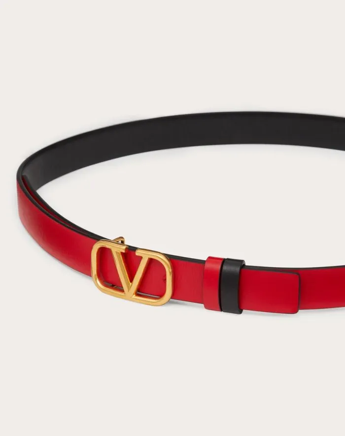 Valentino Belts Woman Reversible Vlogo Signature Belt In Glossy Calfskin 20 Mm For Woman In Smokey Beigeblack Smokey Beigeblack Valentino Belts Woman Reversible Vlogo Signature Belt In Glossy Calfskin 20 Mm For Woman In Smokey Beigeblack Smokey Beigeblack