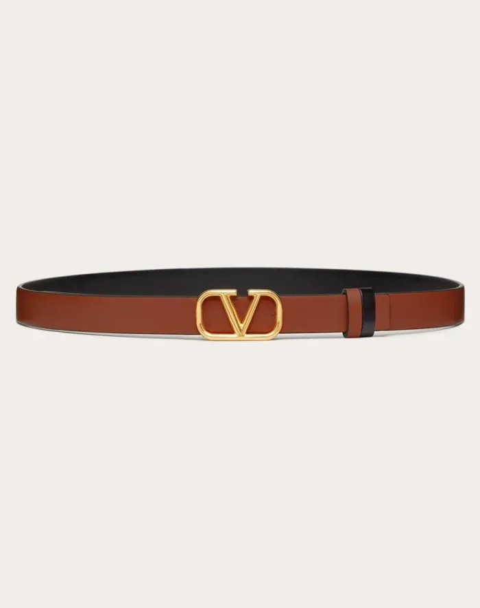 Valentino Belts Woman Reversible Vlogo Signature Belt In Glossy Calfskin 20 Mm For Woman In Smokey Beigeblack Smokey Beigeblack Valentino Belts Woman Reversible Vlogo Signature Belt In Glossy Calfskin 20 Mm For Woman In Smokey Beigeblack Smokey Beigeblack