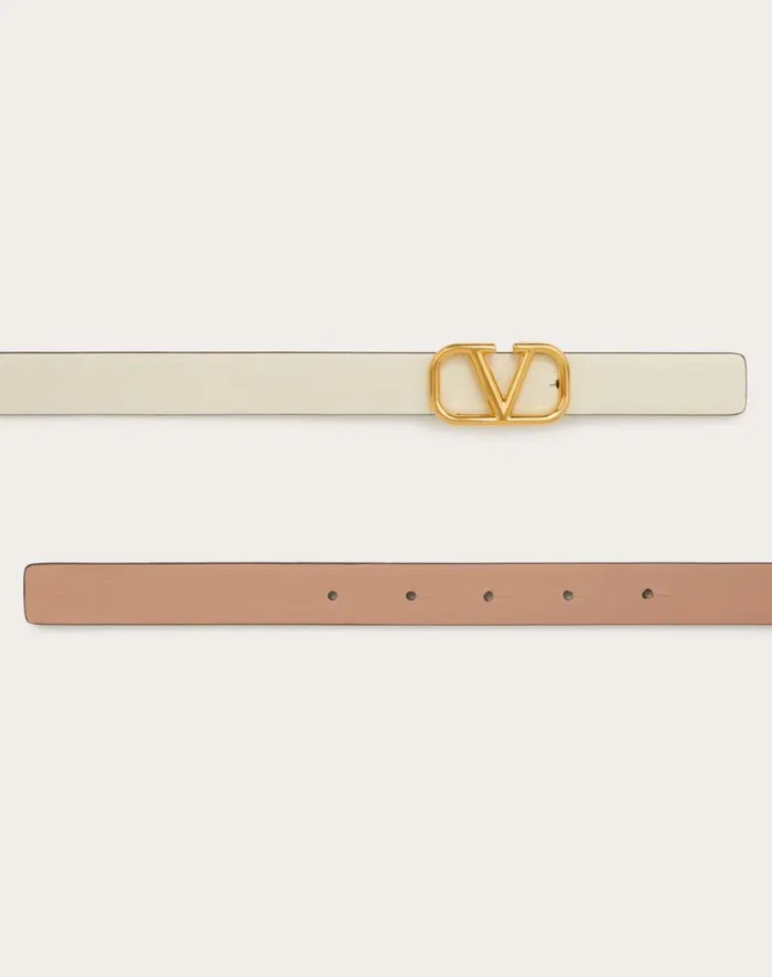 Valentino Belts Woman Reversible Vlogo Signature Belt In Glossy Calfskin 20 Mm For Woman In Smokey Beigeblack Smokey Beigeblack Valentino Belts Woman Reversible Vlogo Signature Belt In Glossy Calfskin 20 Mm For Woman In Smokey Beigeblack Smokey Beigeblack