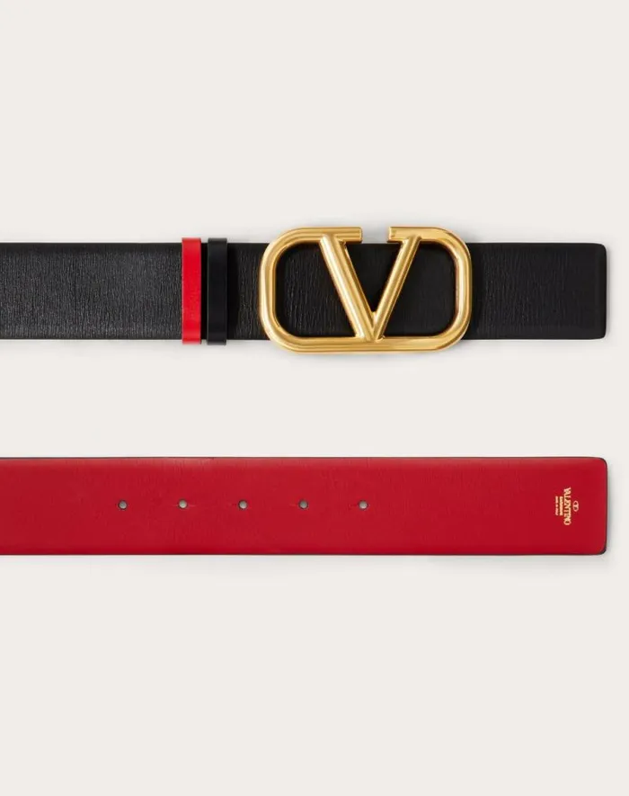 Valentino Belts Woman Reversible Vlogo Signature Belt In Glossy Calfskin 40 Mm For Woman In Saddle Brownblack Saddle Brownblack Valentino Belts Woman Reversible Vlogo Signature Belt In Glossy Calfskin 40 Mm For Woman In Saddle Brownblack Saddle Brownblack