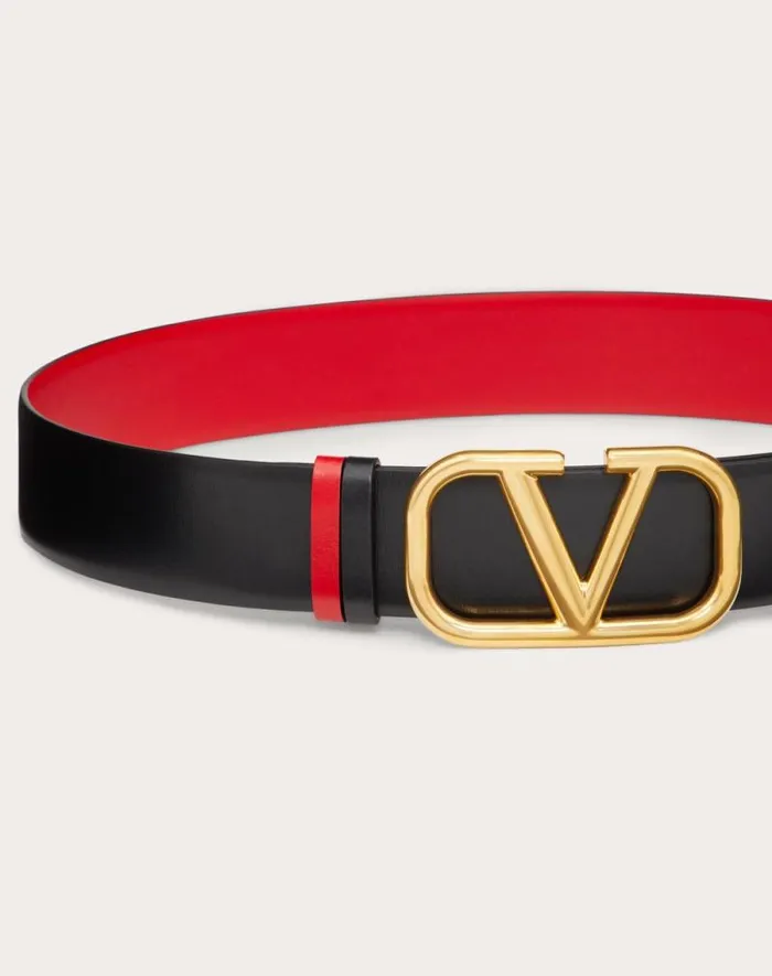 Valentino Belts Woman Reversible Vlogo Signature Belt In Glossy Calfskin 40 Mm For Woman In Saddle Brownblack Saddle Brownblack Valentino Belts Woman Reversible Vlogo Signature Belt In Glossy Calfskin 40 Mm For Woman In Saddle Brownblack Saddle Brownblack