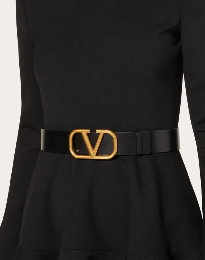 Valentino Belts Woman Reversible Vlogo Signature Belt In Glossy Calfskin 40 Mm For Woman In Saddle Brownblack Saddle Brownblack Valentino Belts Woman Reversible Vlogo Signature Belt In Glossy Calfskin 40 Mm For Woman In Saddle Brownblack Saddle Brownblack