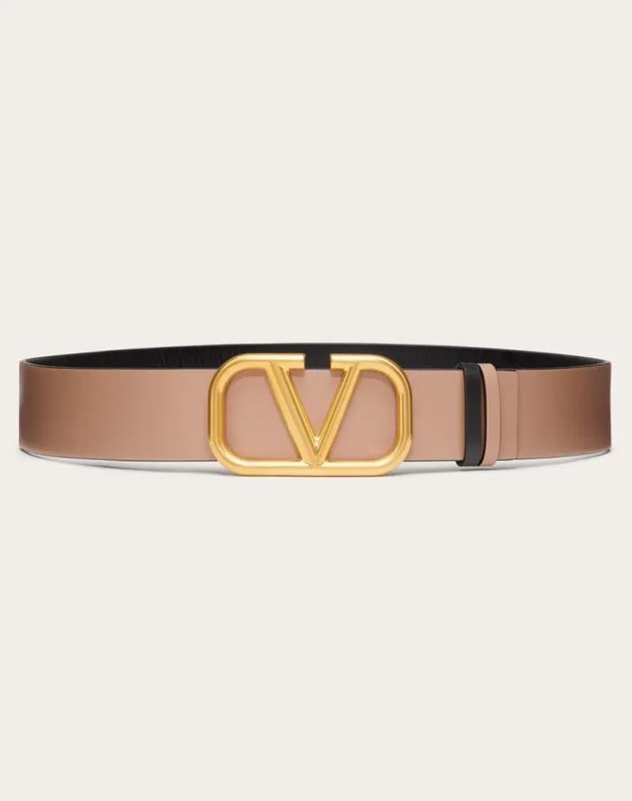 Valentino Belts Woman Reversible Vlogo Signature Belt In Glossy Calfskin 40 Mm For Woman In Saddle Brownblack Saddle Brownblack Valentino Belts Woman Reversible Vlogo Signature Belt In Glossy Calfskin 40 Mm For Woman In Saddle Brownblack Saddle Brownblack