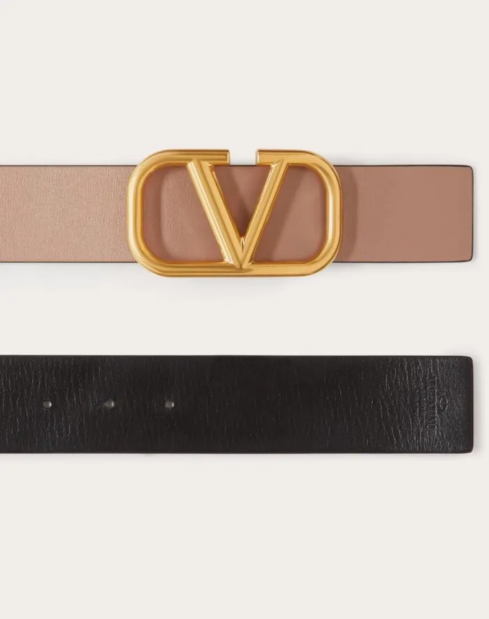 Valentino Belts Woman Reversible Vlogo Signature Belt In Glossy Calfskin 40 Mm For Woman In Saddle Brownblack Saddle Brownblack Valentino Belts Woman Reversible Vlogo Signature Belt In Glossy Calfskin 40 Mm For Woman In Saddle Brownblack Saddle Brownblack