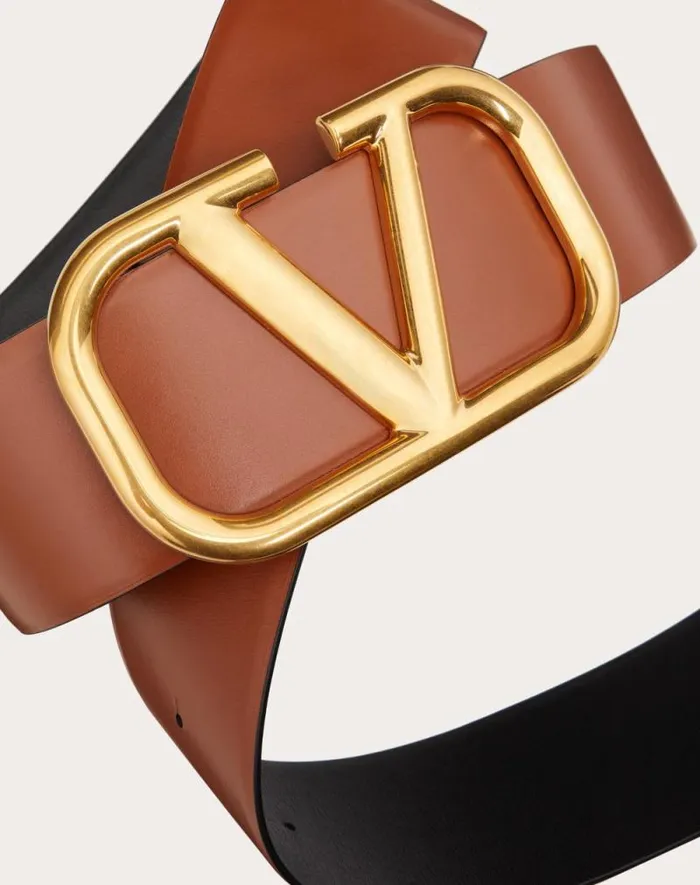 Valentino Belts Woman Reversible Vlogo Signature Belt In Glossy Calfskin 70 Mm For Woman In Saddle Brownblack Saddle Brownblack Valentino Belts Woman Reversible Vlogo Signature Belt In Glossy Calfskin 70 Mm For Woman In Saddle Brownblack Saddle Brownblack