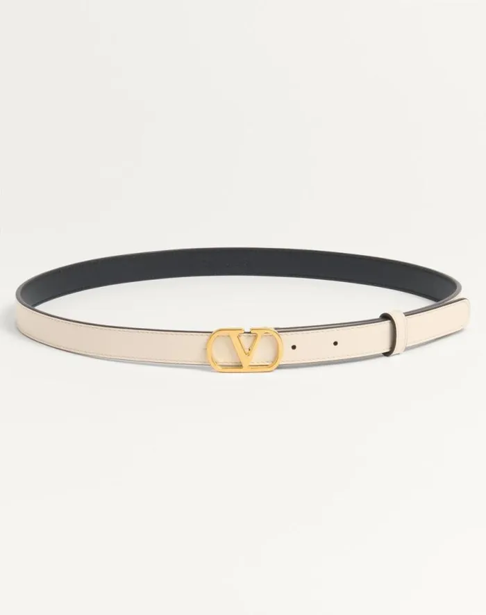 Valentino Belts Woman Vlogo Signature Belt In Shiny Calfskin 20 Mm For Woman In Ivory Ivory Valentino Belts Woman Vlogo Signature Belt In Shiny Calfskin 20 Mm For Woman In Ivory Ivory