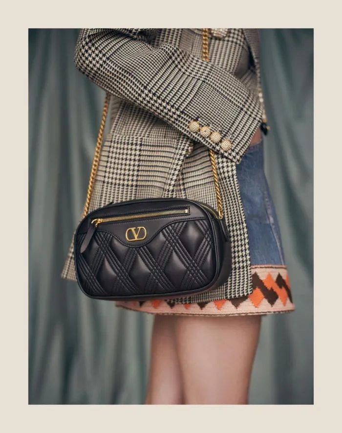 Valentino Denim Woman Denim Skirt With Jacquard Trims For Woman In Denim Denim Valentino Denim Woman Denim Skirt With Jacquard Trims For Woman In Denim Denim