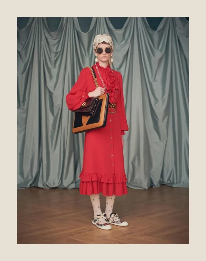 Valentino Dresses Woman Georgette Midi Dress For Woman In Red Red