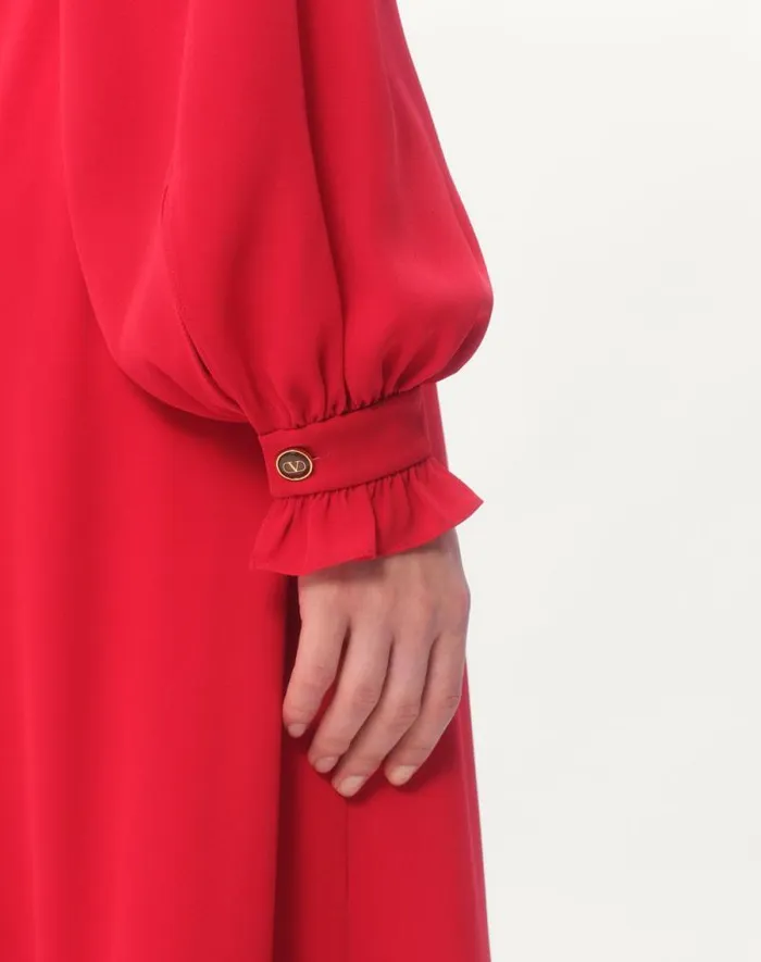 Valentino Dresses Woman Georgette Midi Dress For Woman In Red Red